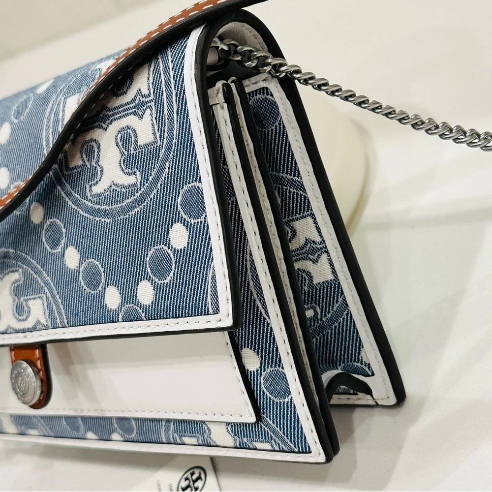 Like New Tory Burch
T Monogram Denim Wallet Crossbody - Picture 7 of 16